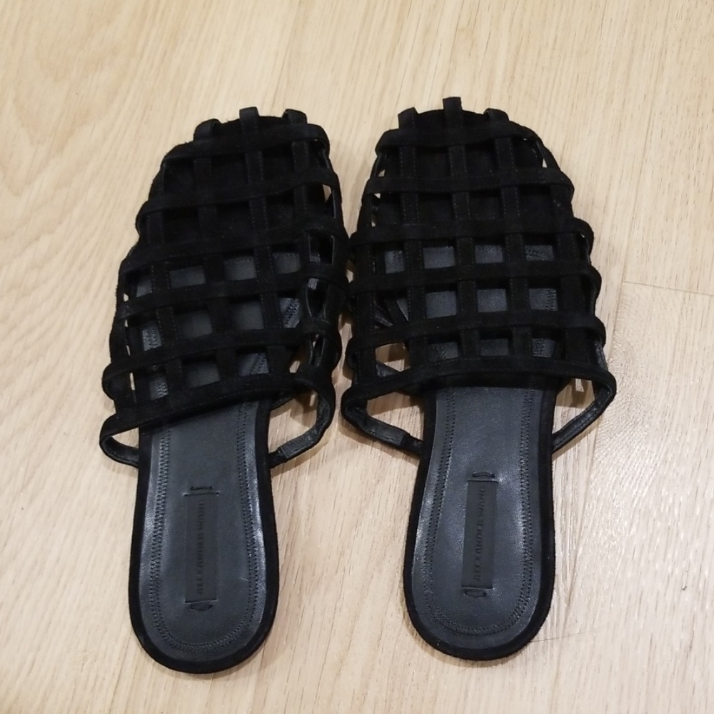 Alexander Wang black slips-ons